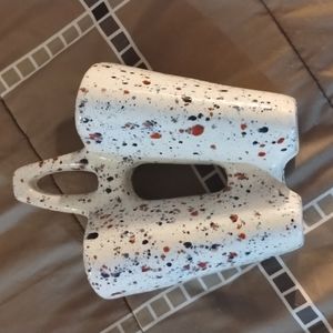 Vintage Red Wing Pottery Stoneware MCM Speckled Wedding Vase